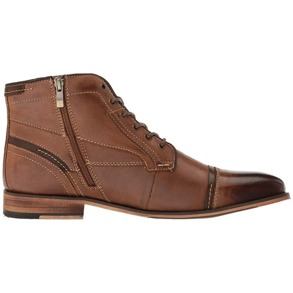 Steve Madden Jefries Men’s Boots Dark Tan Size 10 BNIB